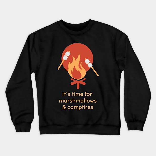 Campfires and marshmallows Camp Know Where 85 Crewneck Sweatshirt by Hohohaxi